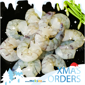 XMAS Orders 2022- raw peeled and deveined tail off black tiger shrimp