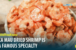 Ca mau dried shrimp is a famous speciality
