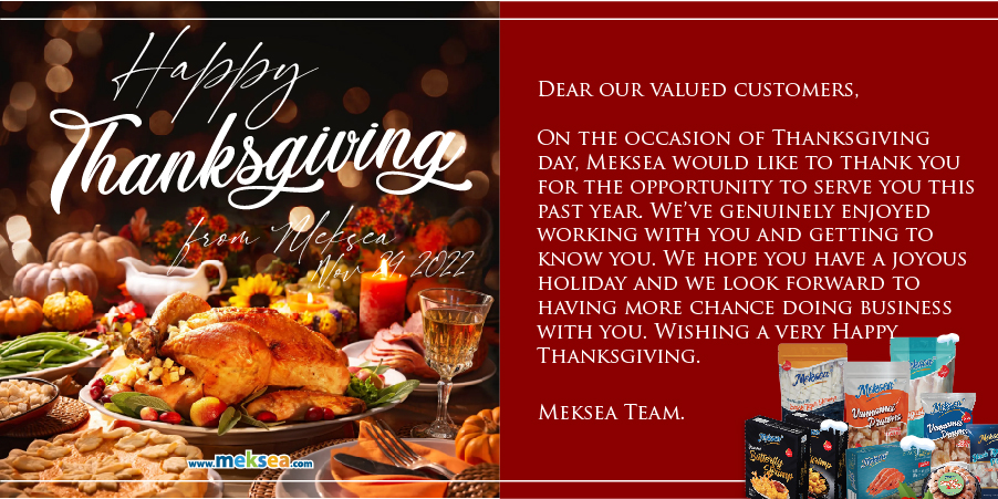 Happy Thanksgiving Day 2022 from Meksea - Meksea