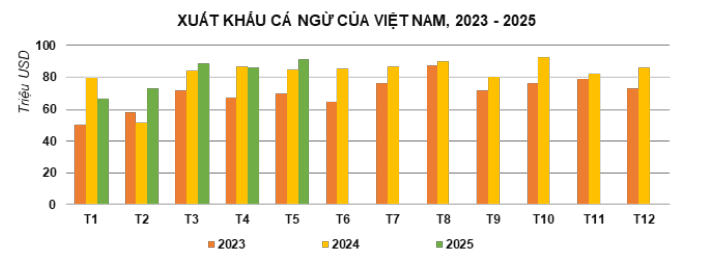 Export Tuna of Vietnam Performance in the First Five Months of 2025