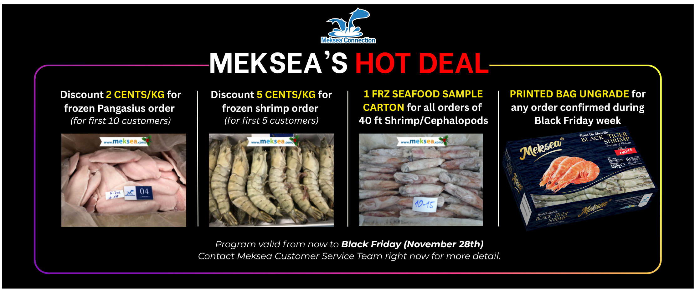 Meksea's Black Friday Deals - Full seafood products for You